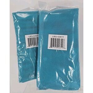 2) LBG-02811 Mesh Laundry Bag‎ W/ Drawstring, 25-inches L x 36-Inches Ocean Blue